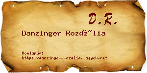 Danzinger Rozália névjegykártya